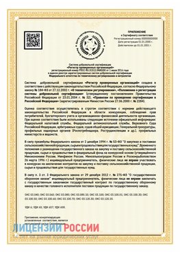 Приложение к сертификату для ИП Сухой Лог Сертификат СТО 03.080.02033720.1-2020
